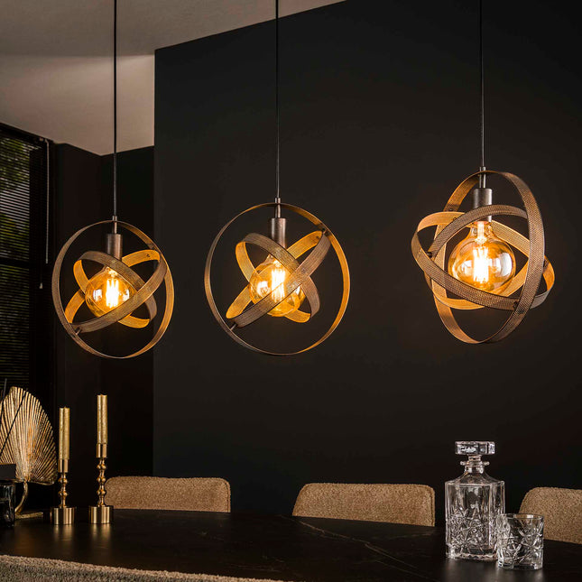 Pendant Lamp 3L cosmos mesh / Arctic Black