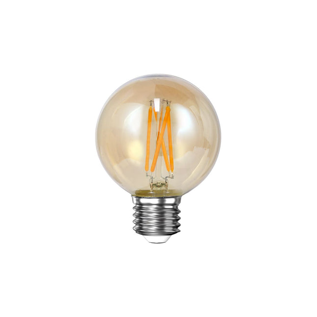 LED [G60] filament bulb Ø6 – E27 6W dimmable / Amber-Colored Glass