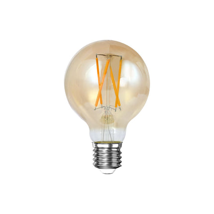 LED [G70] filament bulb Ø7 – E27 6W dimmable / Amber-Colored Glass
