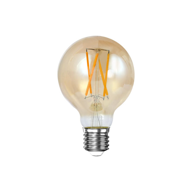 LED [G70] filament bulb Ø7 – E27 6W dimmable / Amber-Colored Glass