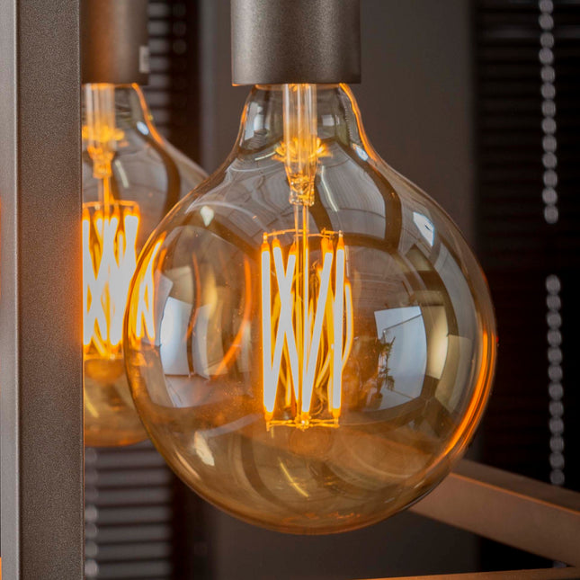 LED [G125] filament bulb Ø12,5 – E27 6W dimmable / Amber-Colored Glass