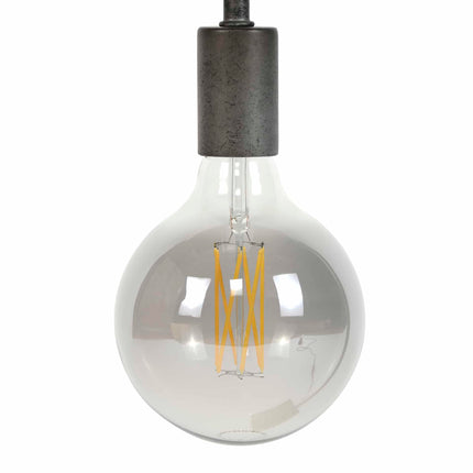 LED [G125] filament bulb Ø12,5 – E27 6W dimmable / Smoke Grey Glass
