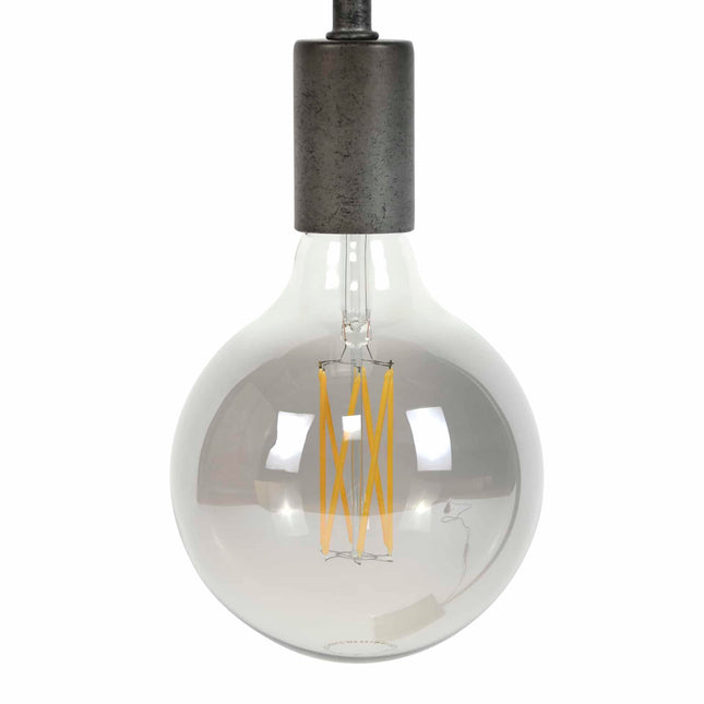 LED [G125] filament bulb Ø12,5 – E27 6W dimmable / Smoke Grey Glass