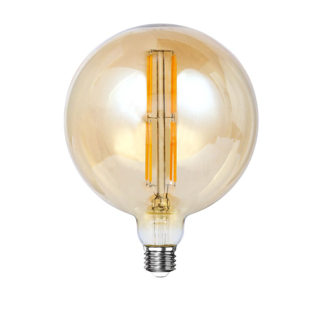 LED [G150] filament bulb Ø15 – E27 12W dimmable / Amber-Colored Glass