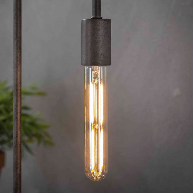 LED [T32–L185] filament tube 18,5 cm – E27 4W dimmable / Amber-Colored Glass