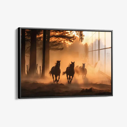 Running Horses – Glass