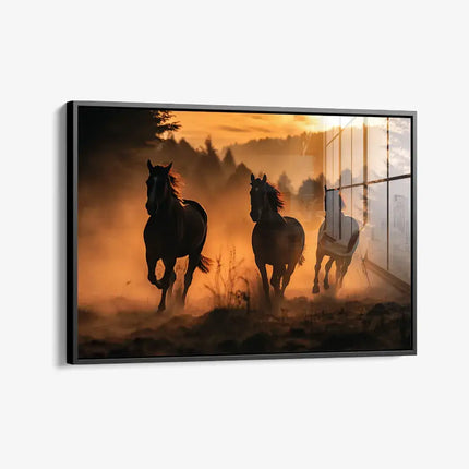 Running Horses II – Glass