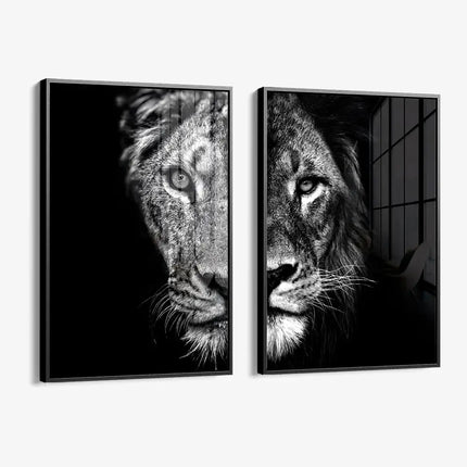 Bundle: "Lion & Lioness III" (2x) – Glass