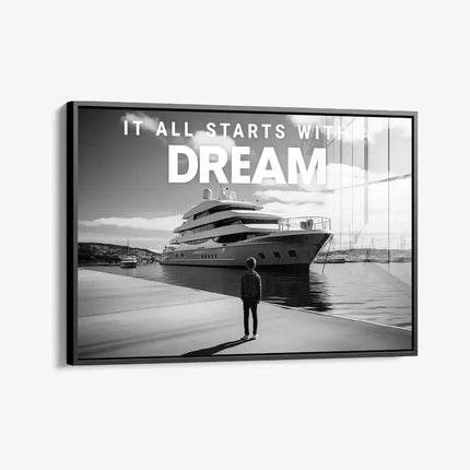 Yacht Dream B&W (HZ) – Glass