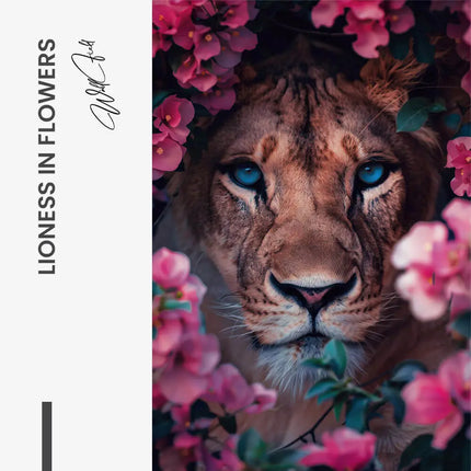 "Lioness in Flowers"