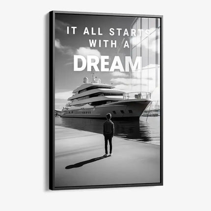 Yacht Dream B&W – Glass