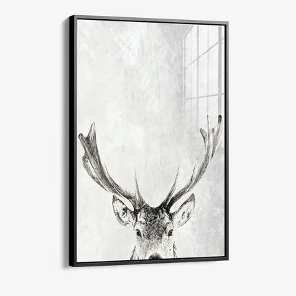 Reindeer in snow – Glass