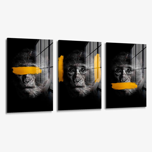 Bundle: "3 Wise Monkeys" (3x) – Glass