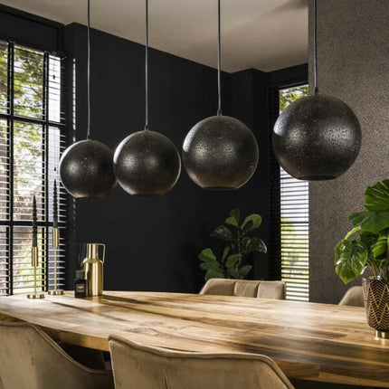 Pendant Lamp 4x Ø25 zip / Arctic Black
