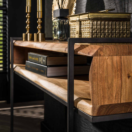 Vanity Table open vak edge  Solid Natural Acacia