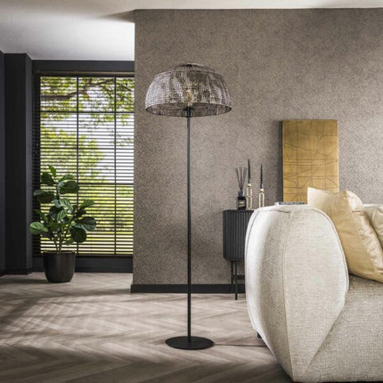 Floor Lamp Ø50 armor open / Black Brown