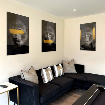 Bundle: "3 Wise Monkeys" (3x) – Glass