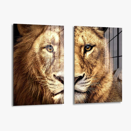 Bundle: "Lion & Lioness Color" (2x) – Glass
