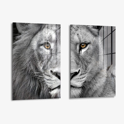 Bundle: "Lion & Lioness" (2x) – Glass