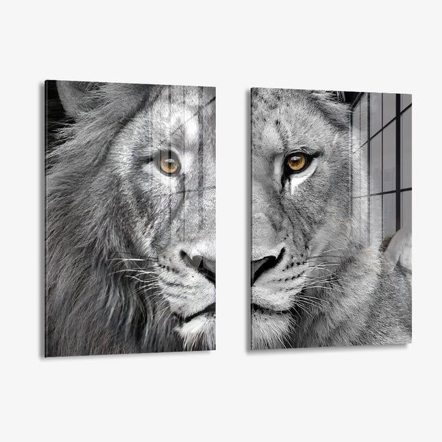 Bundle: "Lion & Lioness" (2x) – Glass