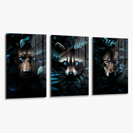 Bundle: "Jungle Animals II" (3x) – Glass
