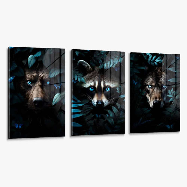 Bundle: "Jungle Animals II" (3x) – Glass