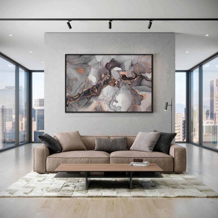 "Grey & Gold Abstract Marble"