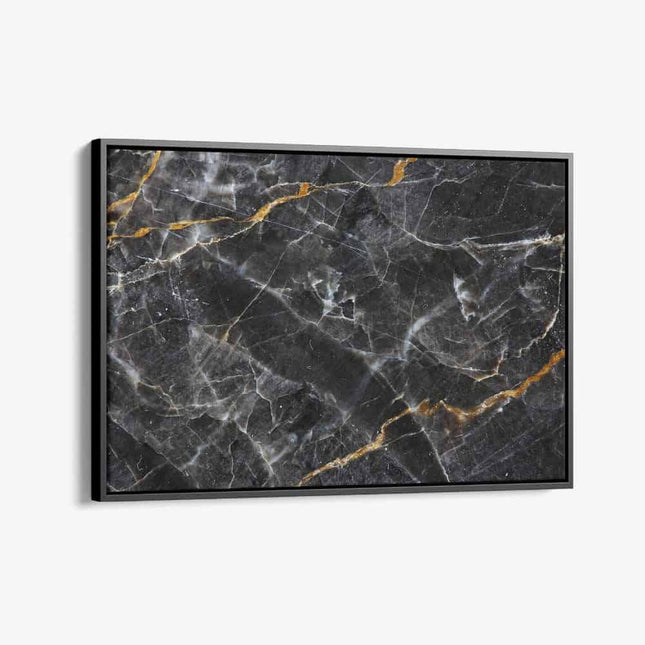 "Black, White & Gold Stone"