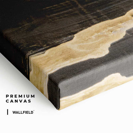 "Black, White & Gold Abstract"