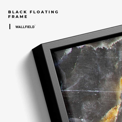 "Black, White & Gold Stone"