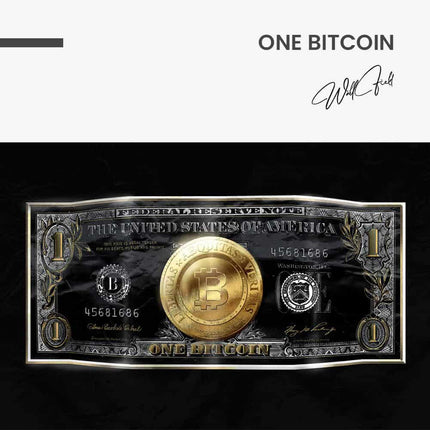 One Bitcoin – Glass