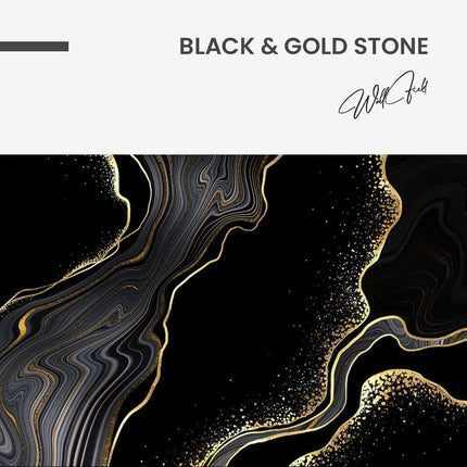 "Black & Gold Stone"