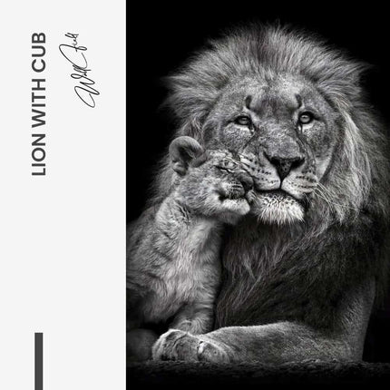 Lion With Cub – Glass