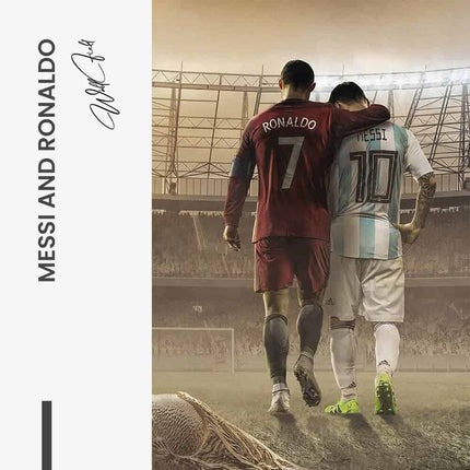 Messi and Ronaldo – Glass