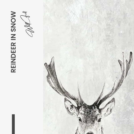 Reindeer in snow – Glass
