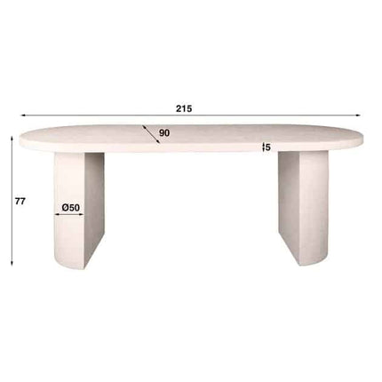 Dining Table arch stone 215x90cm / Marble Composite