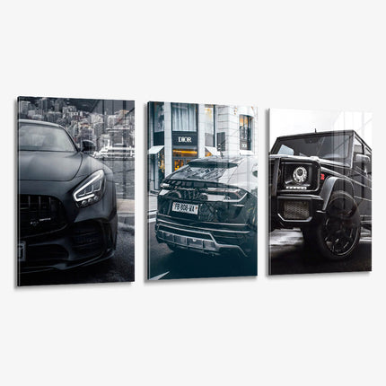Bundle: "Three Cars" (3x) – Glass