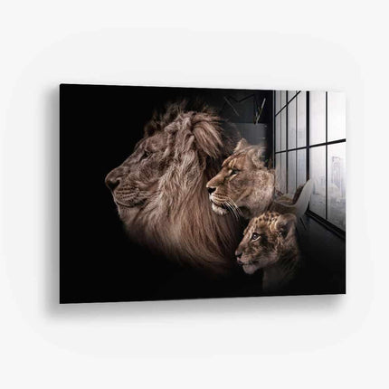 Lion Family – Glass