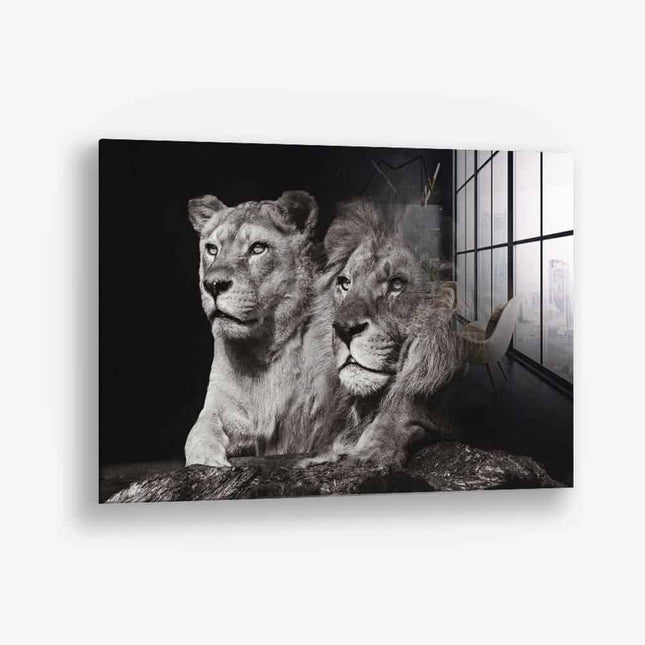Lion Couple – Glass