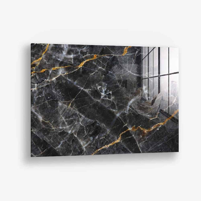 Black, White & Gold Stone – Glass
