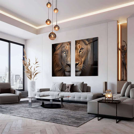 Bundle: "Lion & Lioness Color II" (2x) – Glass