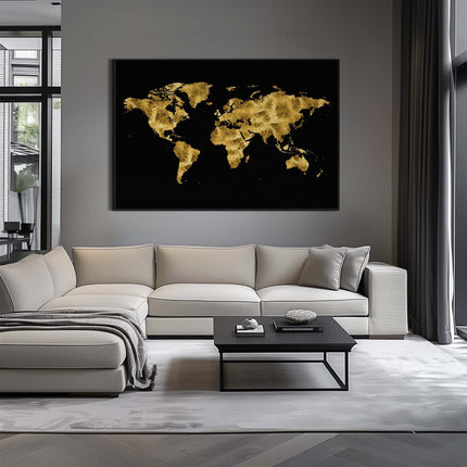 "Golden World Map"