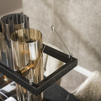 Pendant Lamp 10L cylinder mixed glass