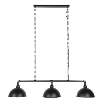 Pendant Lamp 3L halfronde kap-industrial tube / Black