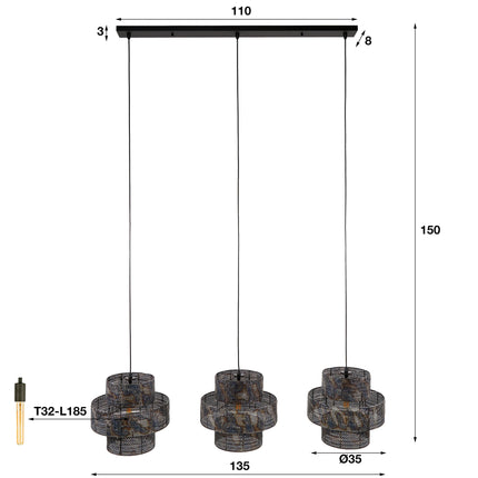 Pendant Lamp 3L lantern