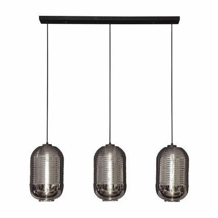 Pendant Lamp 3L tub chromed glass