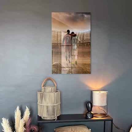 Messi and Ronaldo – Glass