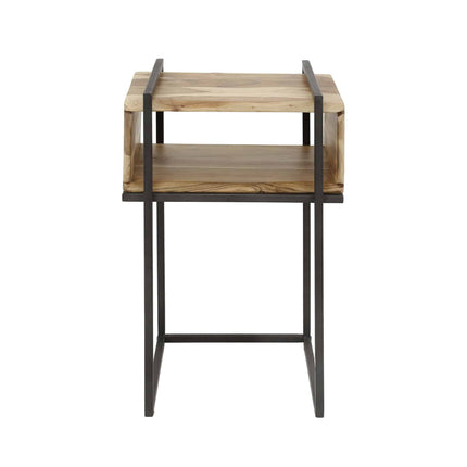 Nightstand open vak edge  Solid Natural Acacia