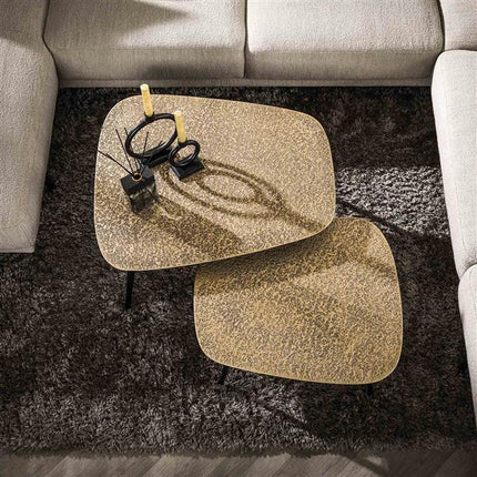 Coffee Table set/2 XXL metallic / Antique Bronze