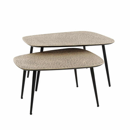 Coffee Table set/2 XXL metallic / Antique Bronze